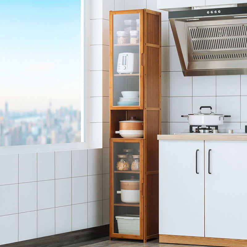 DS BS 7 Tier Bamboo Free Standing Multifunctional Cabinet Rack