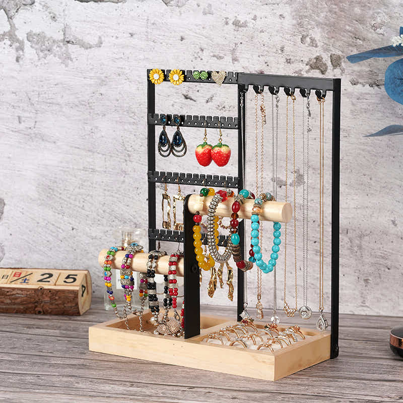 DS BS 4-Tier Hanging Jewelry Organizer Necklace Stand Holder