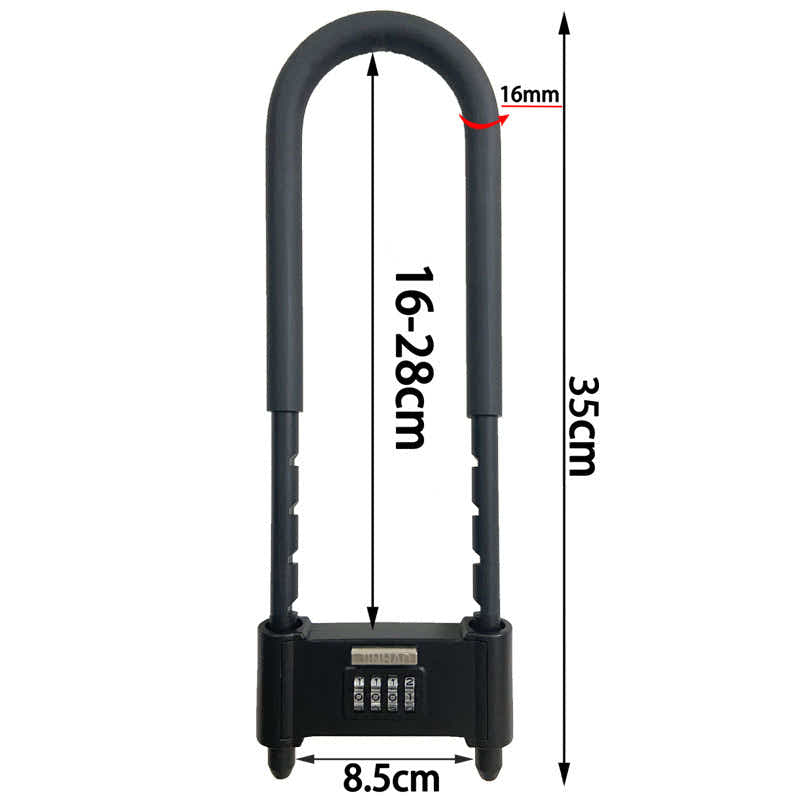 DS BS Anti Theft U-Shaped Lock with 4 Digits Code