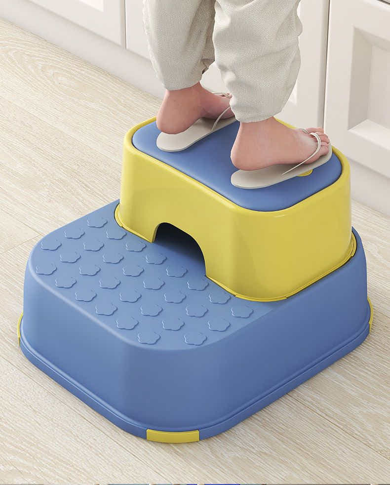 DS BS 2-in-1 Practical Non-Slip Step Stool for Kids-Blue