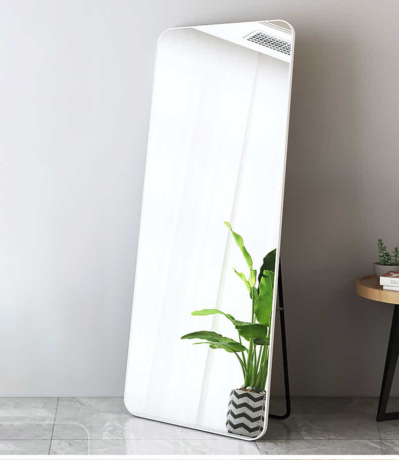 DS BS Aluminum Alloy Frame Full Size Body Mirror 165x60CM-White
