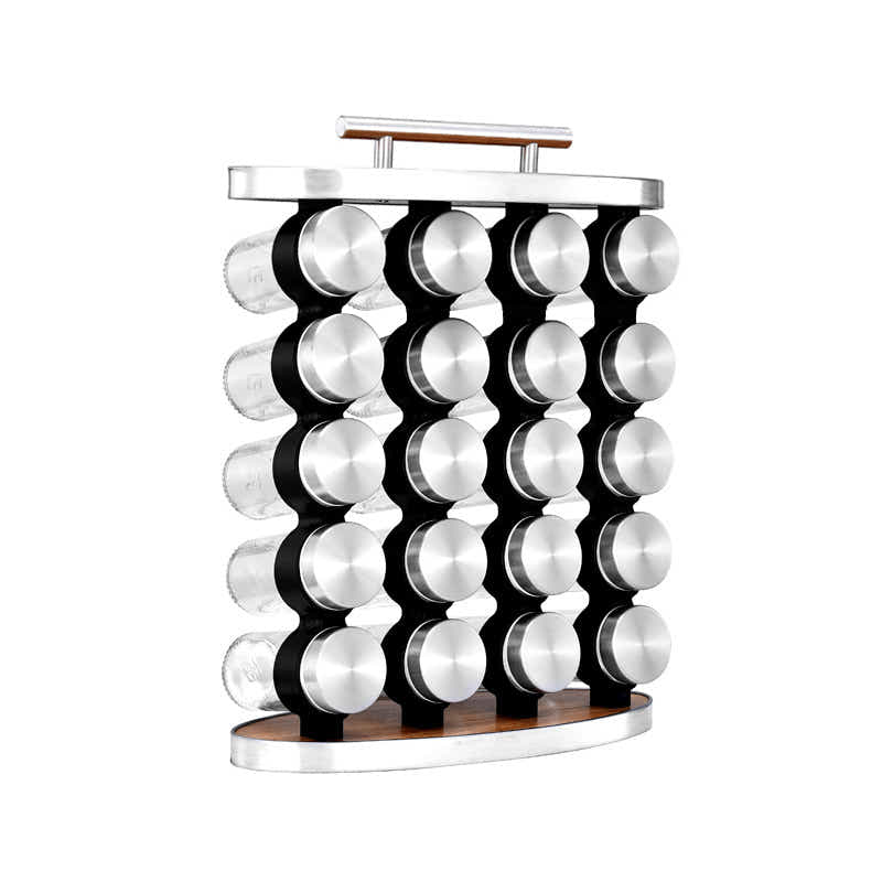 DS BS Standing 20-Jar Countertop Spice Rack with handle