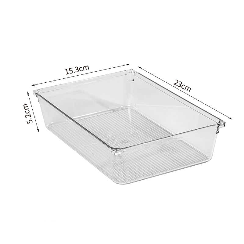 DS BS 25Pcs Mixed Sizes Rectangular Clear Storage Box