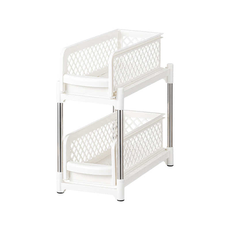 DS BS 2 Tier Bathroom Kitchen Countertop Pull Out Cabinet Organizer