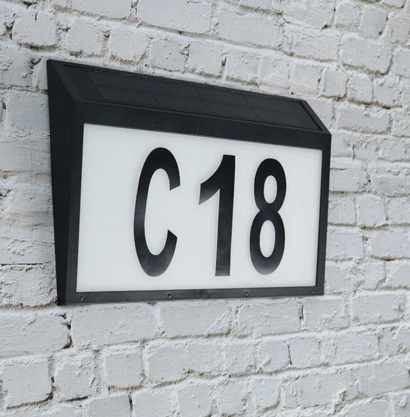 DS BS Outdoor Solar LED House Numbers Large Display Light