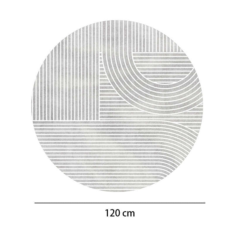 DS BS Modern Abstract Non-Shedding Area Round Rug Maze-120cm