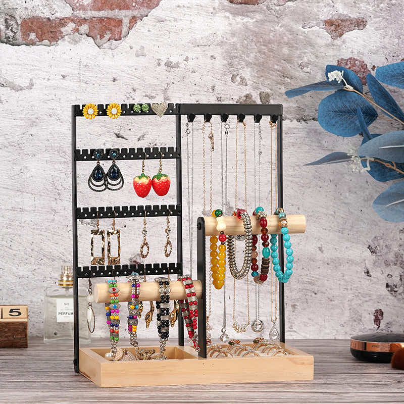 DS BS 4-Tier Hanging Jewelry Organizer Necklace Stand Holder