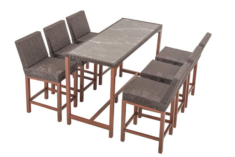 Cannes Outdoor Bar Set Aluminium frame