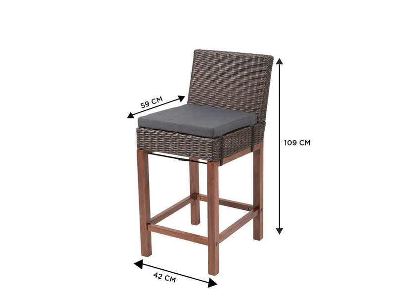 Cannes Outdoor Bar Chairs Aluminium frame