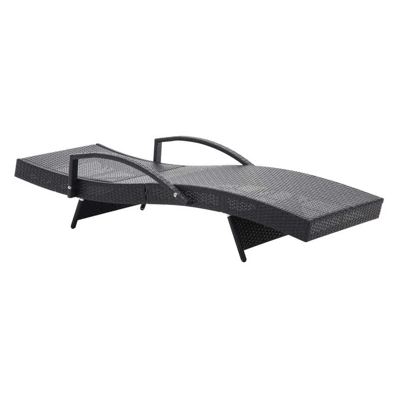 Outdoor Sun Lounger with Armrest