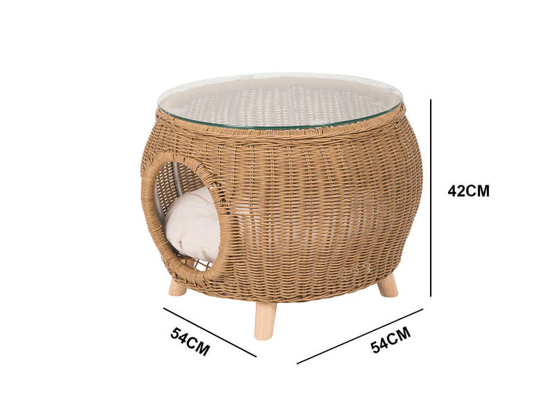 Naturlig Outdoor Side Table Aluminium frame