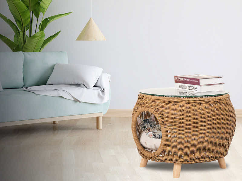 Naturlig Outdoor Side Table Aluminium frame