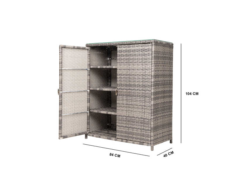 Vicenza Outdoor Rattan Storage Cabinet