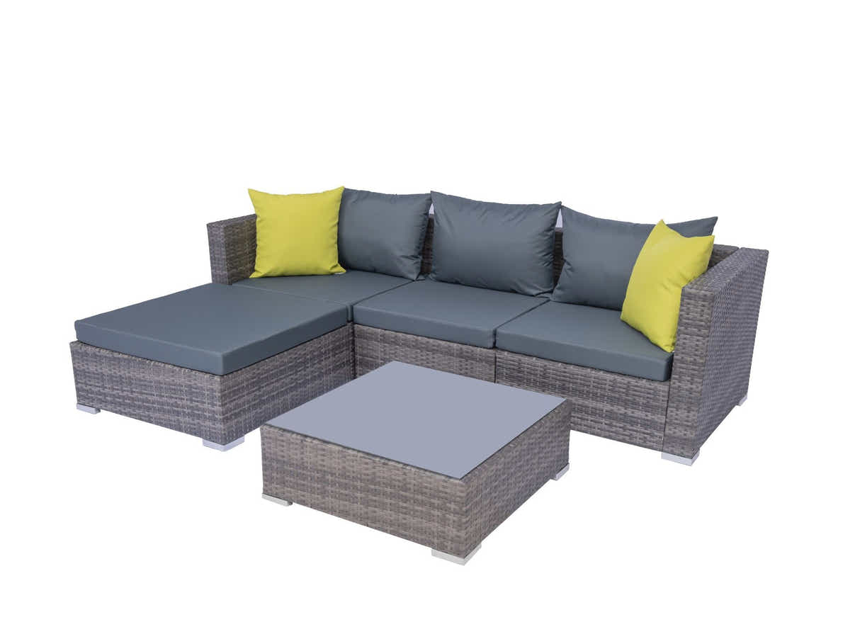 Vicenza 5-Piece Outdoor Corner Set - Grey