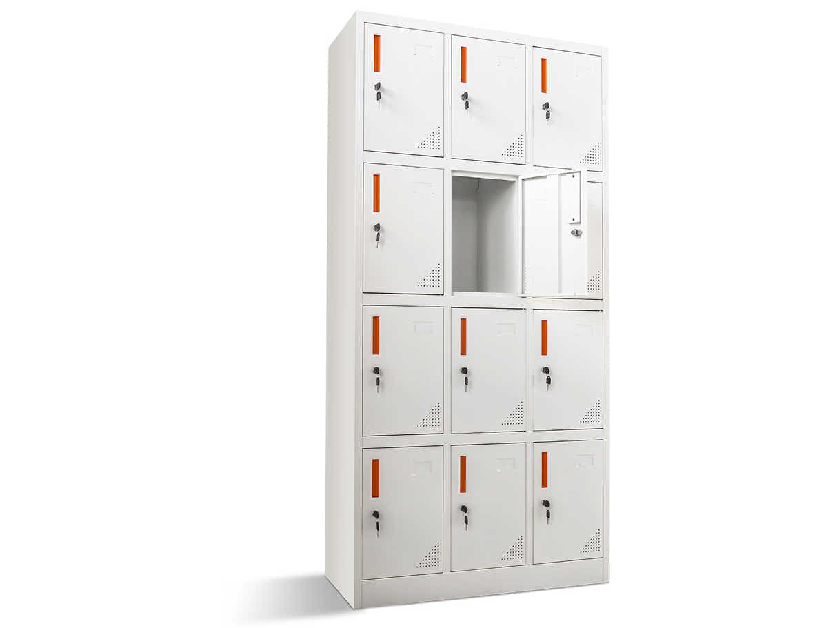 12-Door Locker - Creamy White