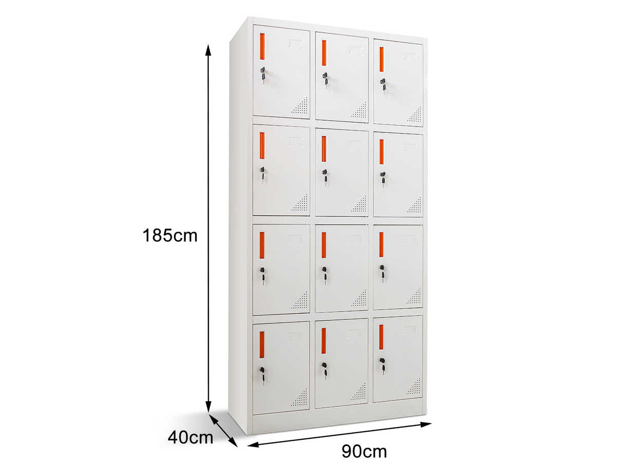 12-Door Locker - Creamy White