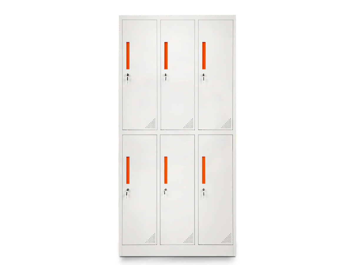 6-Door Locker - Creamy White