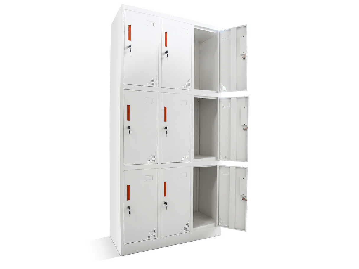 9-Door Locker - Creamy White