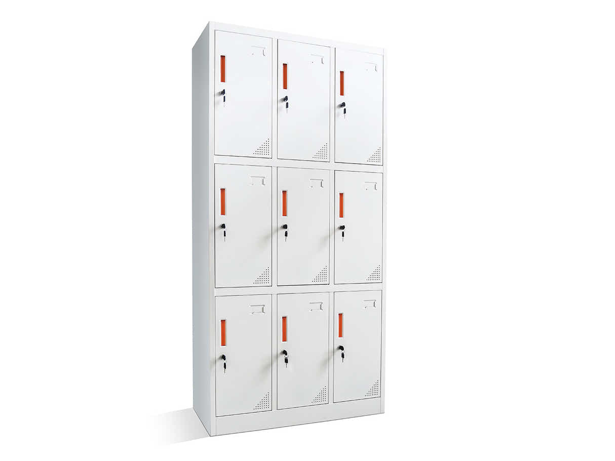 9-Door Locker - Creamy White