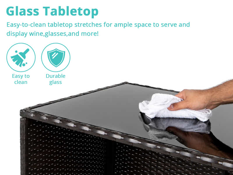 3pc BCP Outdoor Bar Set PE wicker