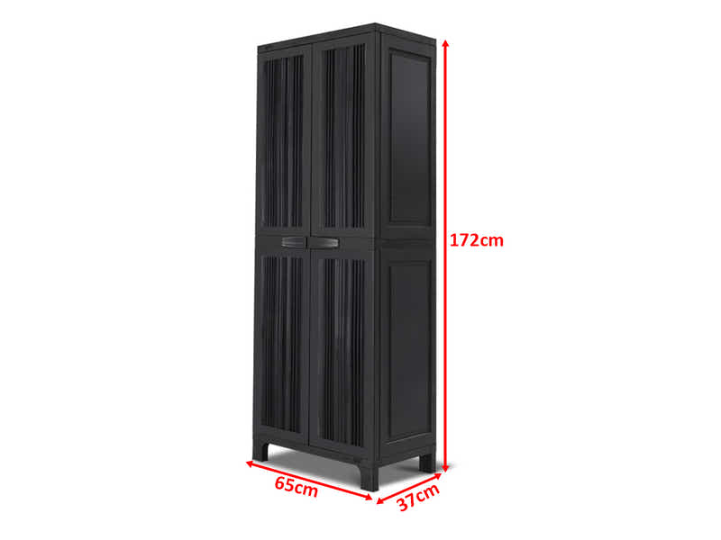 Full-Size Outdoor Storage Cabinet - Black