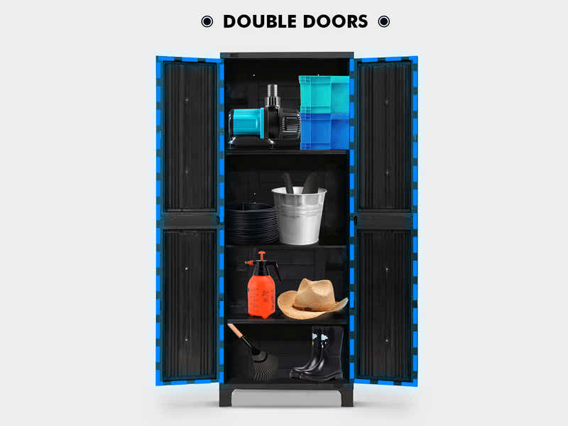 Full-Size Outdoor Storage Cabinet - Black