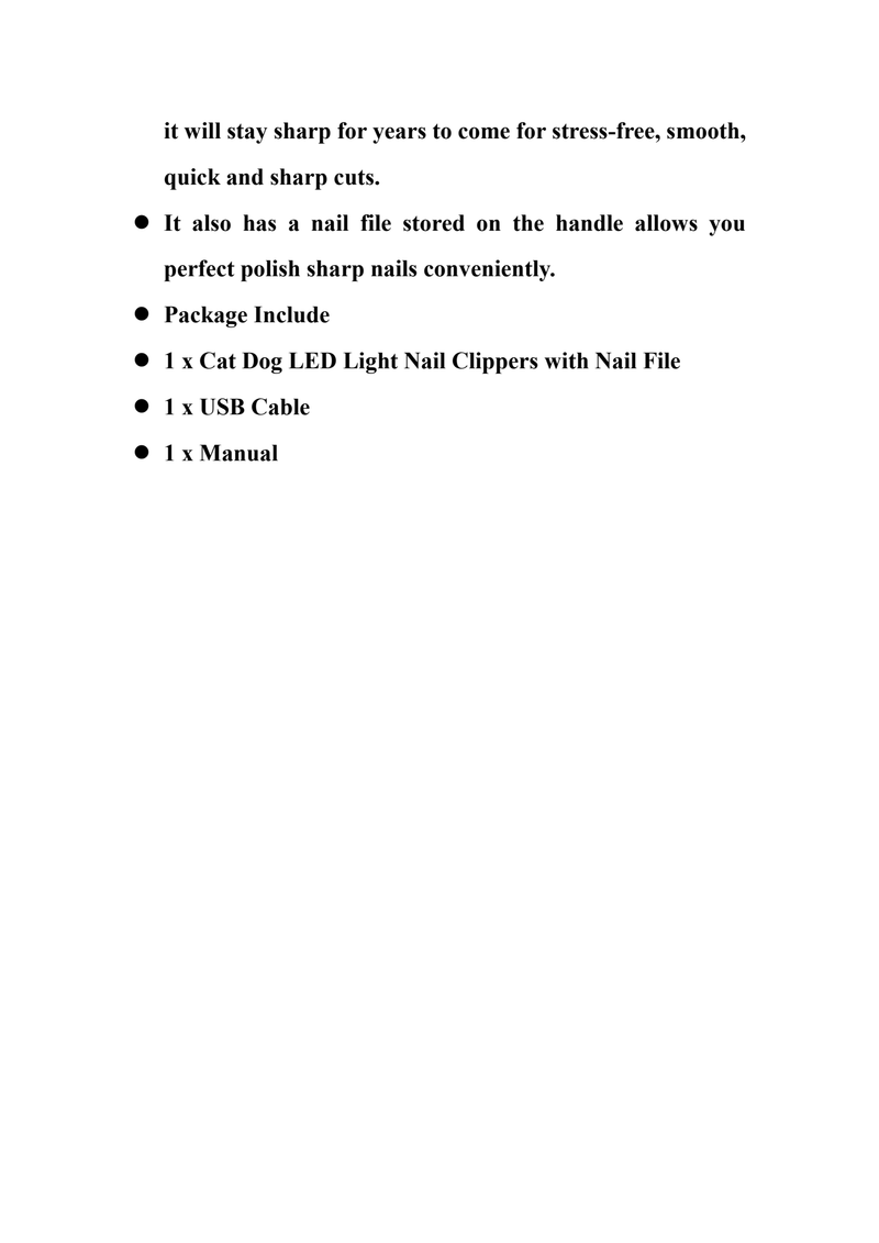 DS BS Cat Dog LED Light Nail Clippers with Nail File