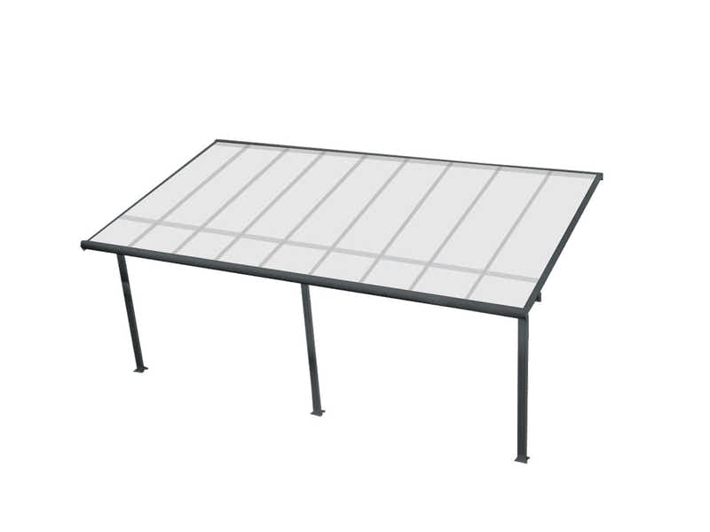 Aluminium Patio Canopy Grey - 10ft x 18ft