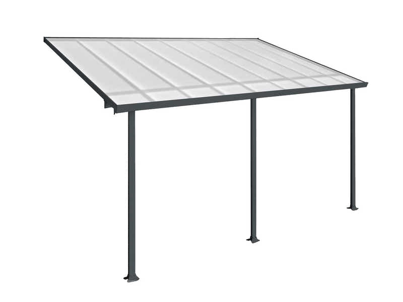 Aluminium Patio Canopy Grey - 10ft x 18ft