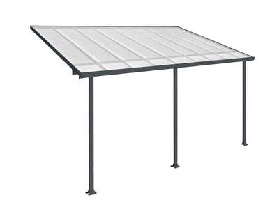 Aluminium Patio Canopy Grey - 10ft x 18ft