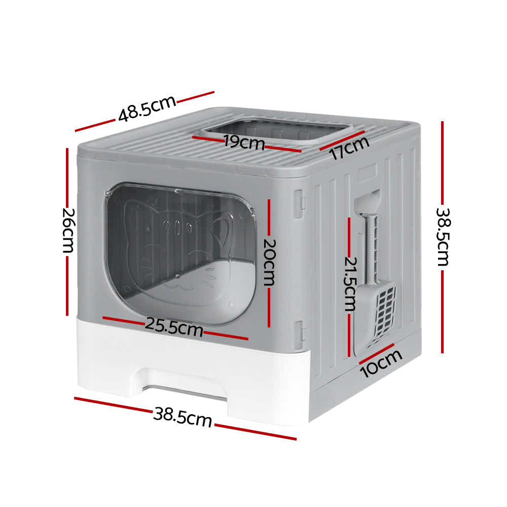 i.Pet Cat Litter Box Large Tray Kitty Toilet Enclosed Hooded Foldable Cat Litter
