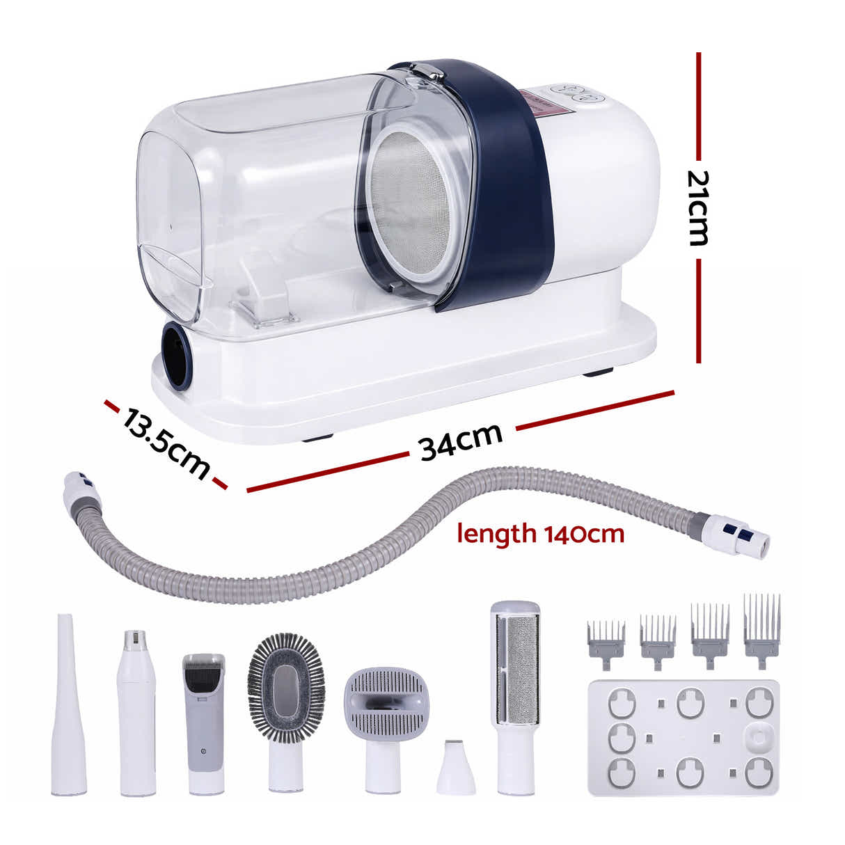 DS NA i.Pet Pet Grooming Kit – Vacuum Dog & Cat Hair Dryer, Clipper & Brush Set