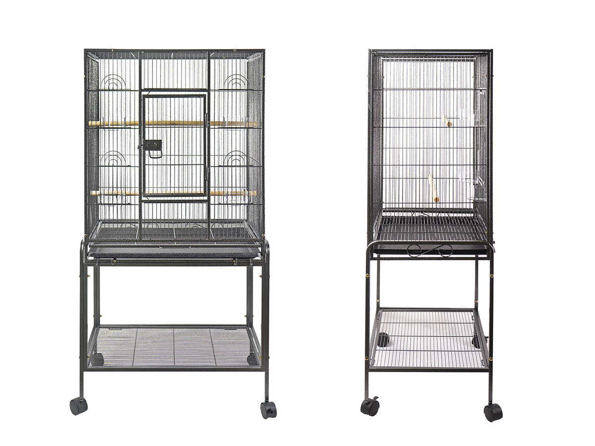 Iron Bird Cage with Storage Shelf - 159 cm