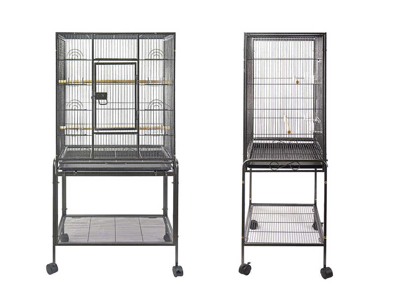 Iron Bird Cage with Storage Shelf - 159 cm