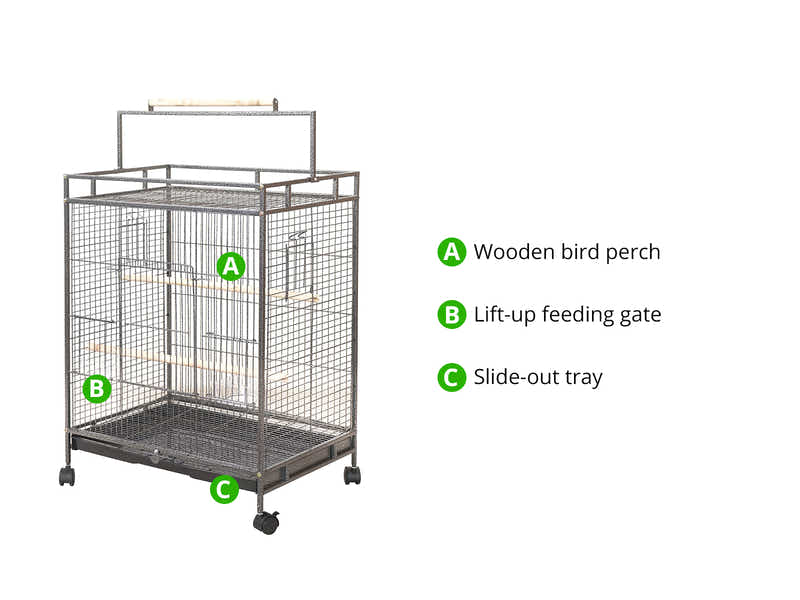 Portable Iron Bird Cage - 96 cm