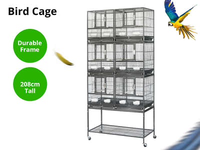 Iron Bird Cage with Six-cage Design - 209 cm