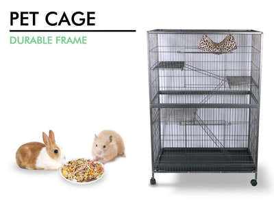 Iron Pet Cage with Multi-level - 140 cm