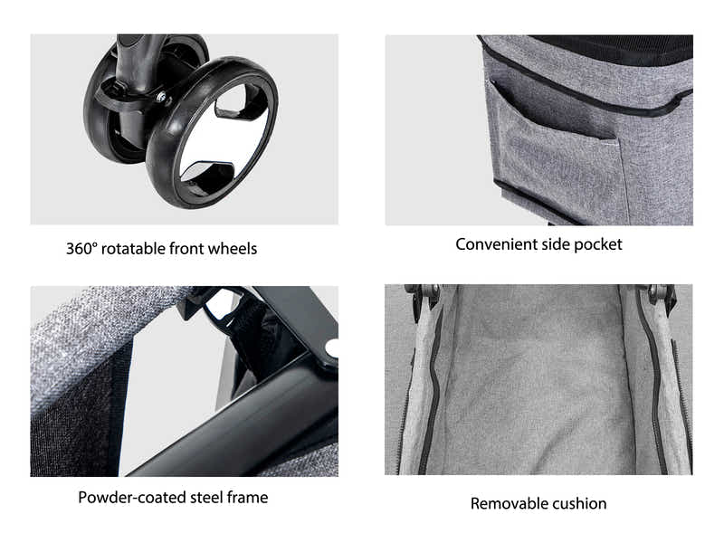 Pet Stroller C22 Grey