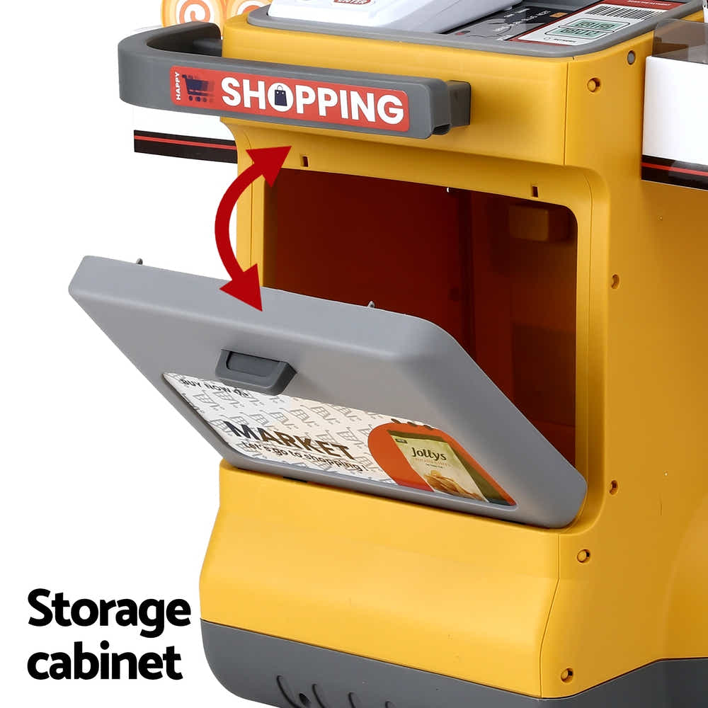 DS NA Keezi Kids Playset Supermarket Shopping Role Play Toy Cash Food 48PCS