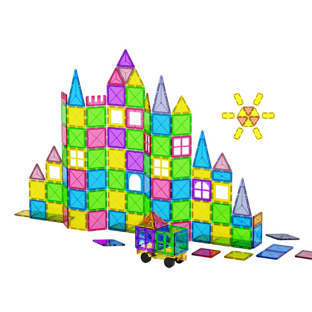 DS NA 120pcs Kids Magnetic Tiles Blocks Building Educational Toys Children Gift