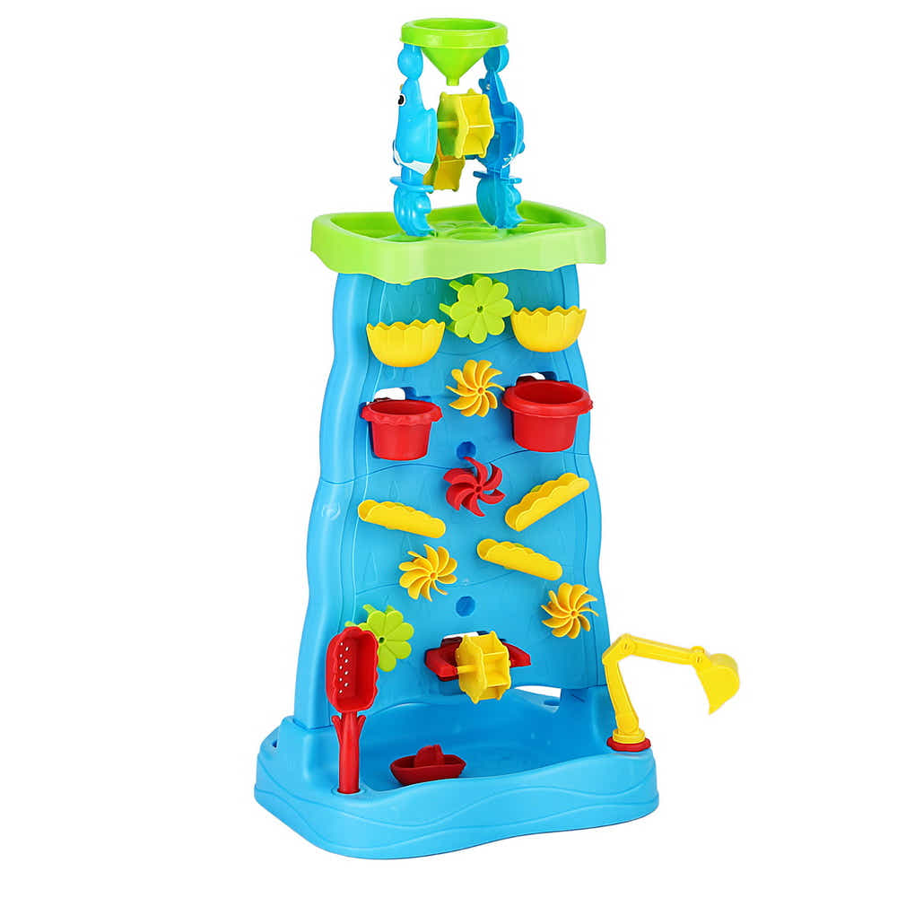 DS NA Keezi Kids Sand and Water Table Waterfall Wall Sandpit Toys Beach Shovel