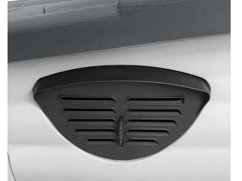 Plastic Dog House with Side Door - Grey