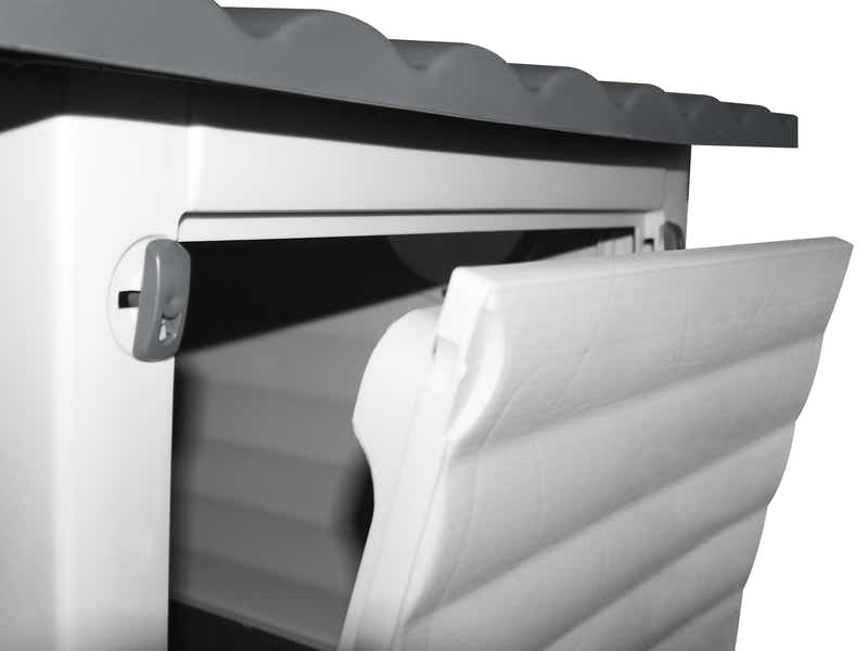 Plastic Dog House with Side Door - Grey