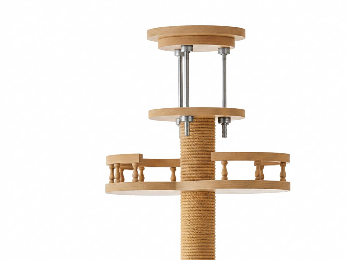 Wooden Cat Tree - 256-282cm