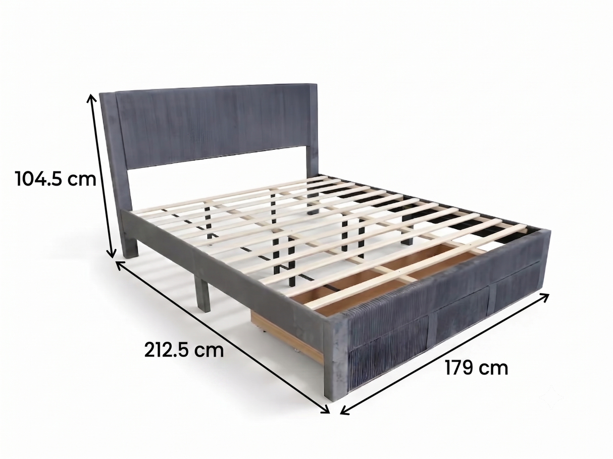 Rae Bed Frame With Drawer - King