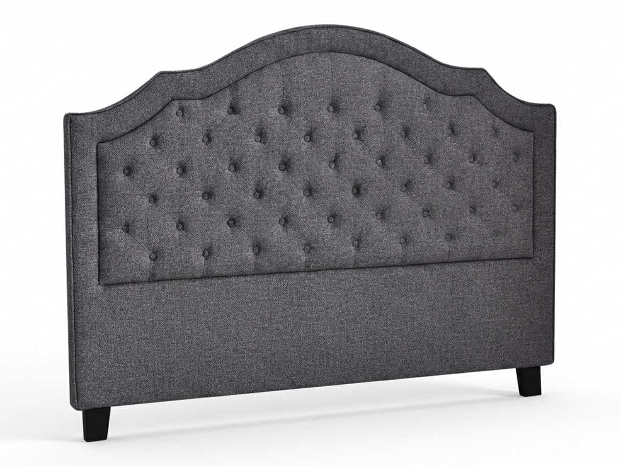 Palmas Linen Headboard Grey - Double