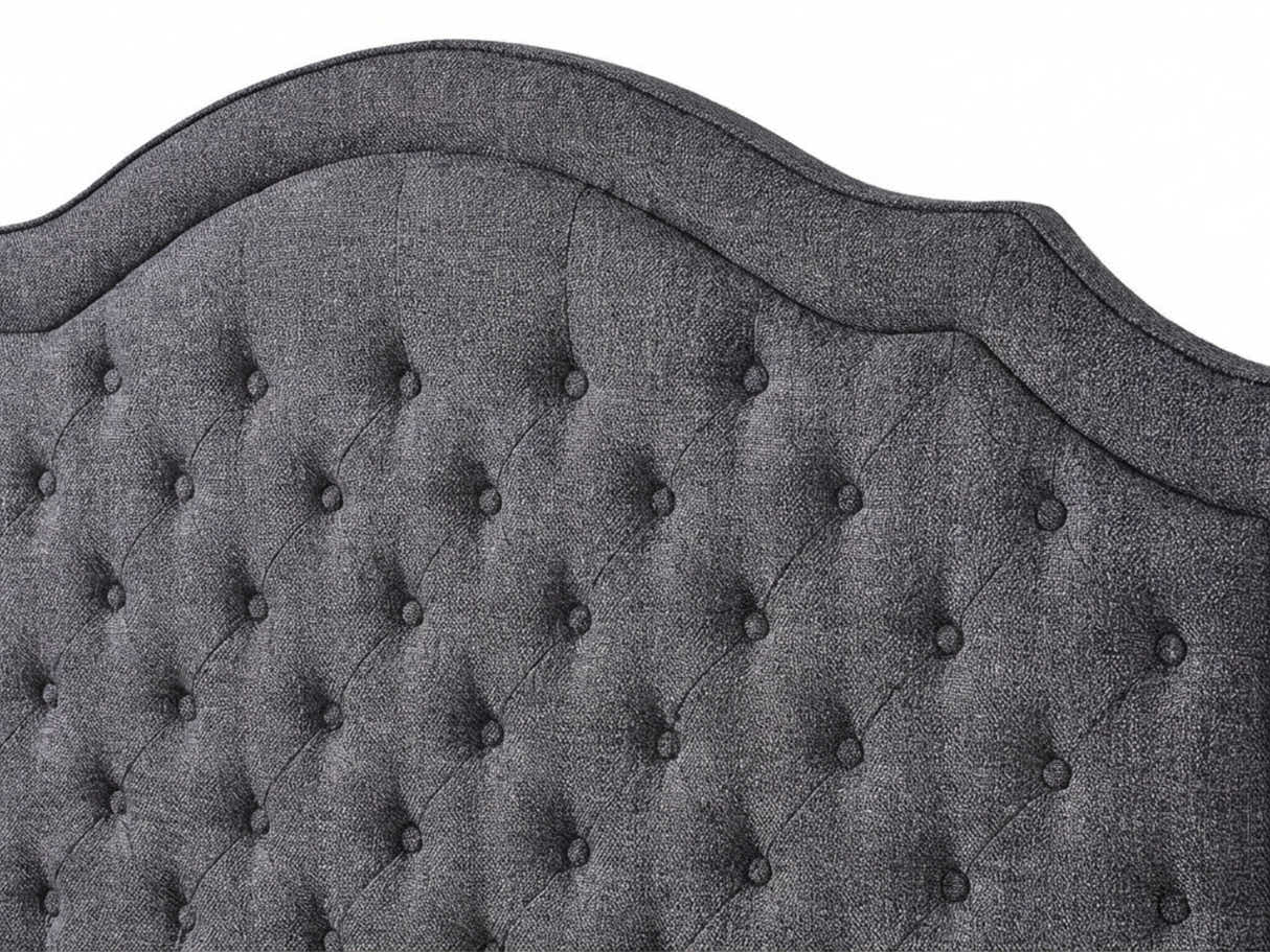 Palmas Linen Headboard Grey - Double