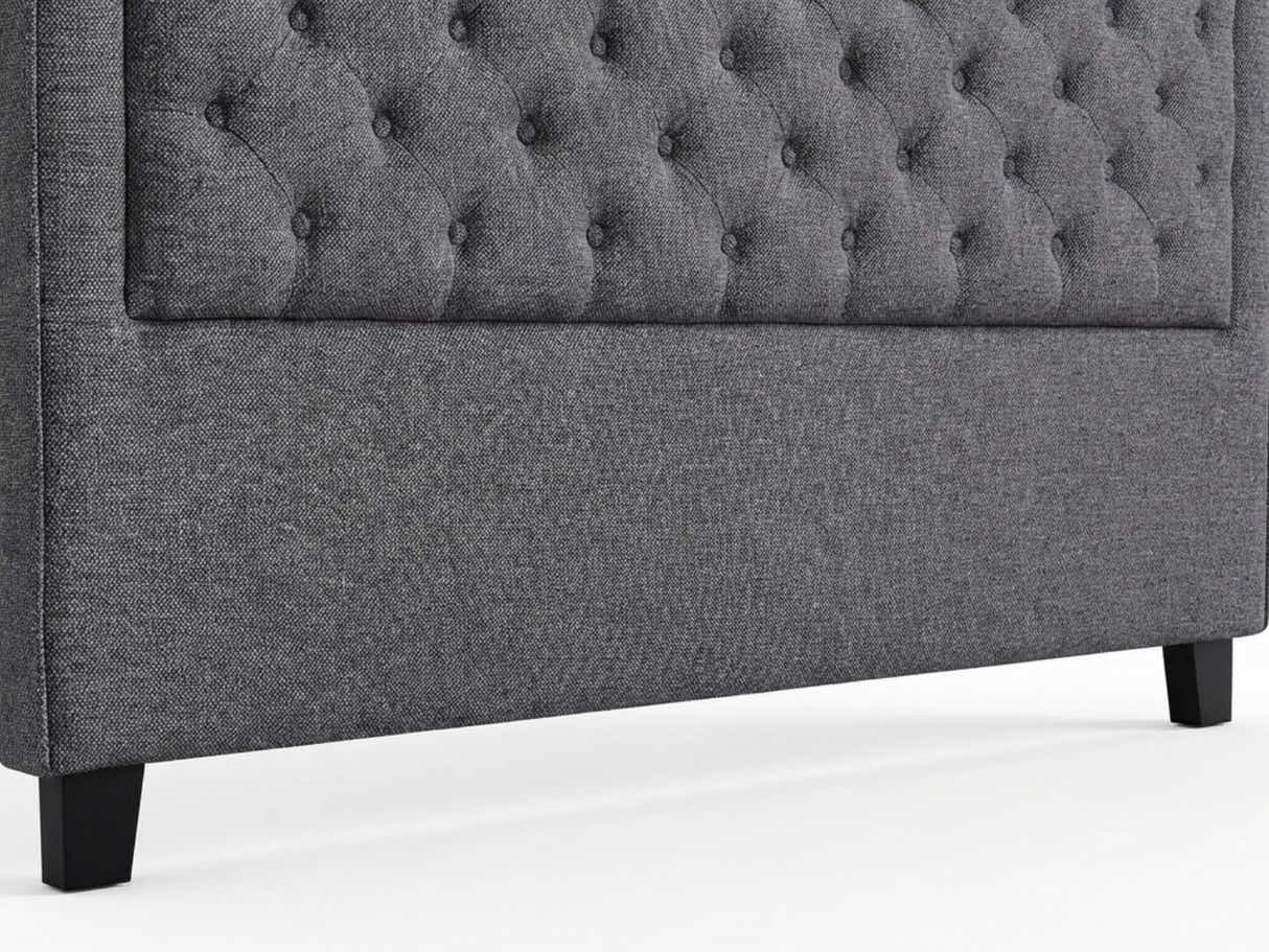Palmas Linen Headboard Grey - Double