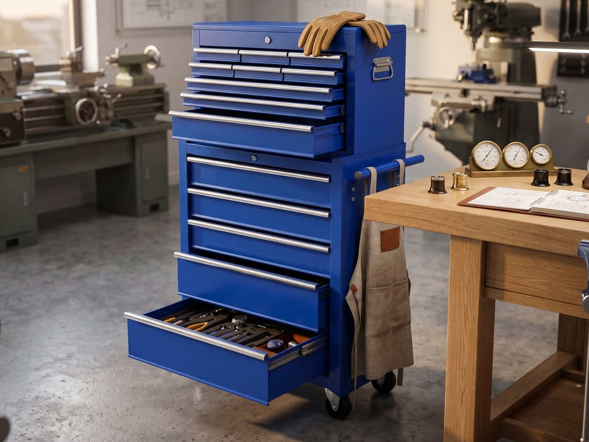 5-Drawer & 9-Drawer Tool Cabinet Combo - Blue