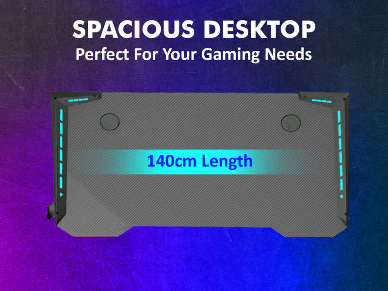 Gaming Table R5 140cm & Nicola Gaming chair PVC Black+Red